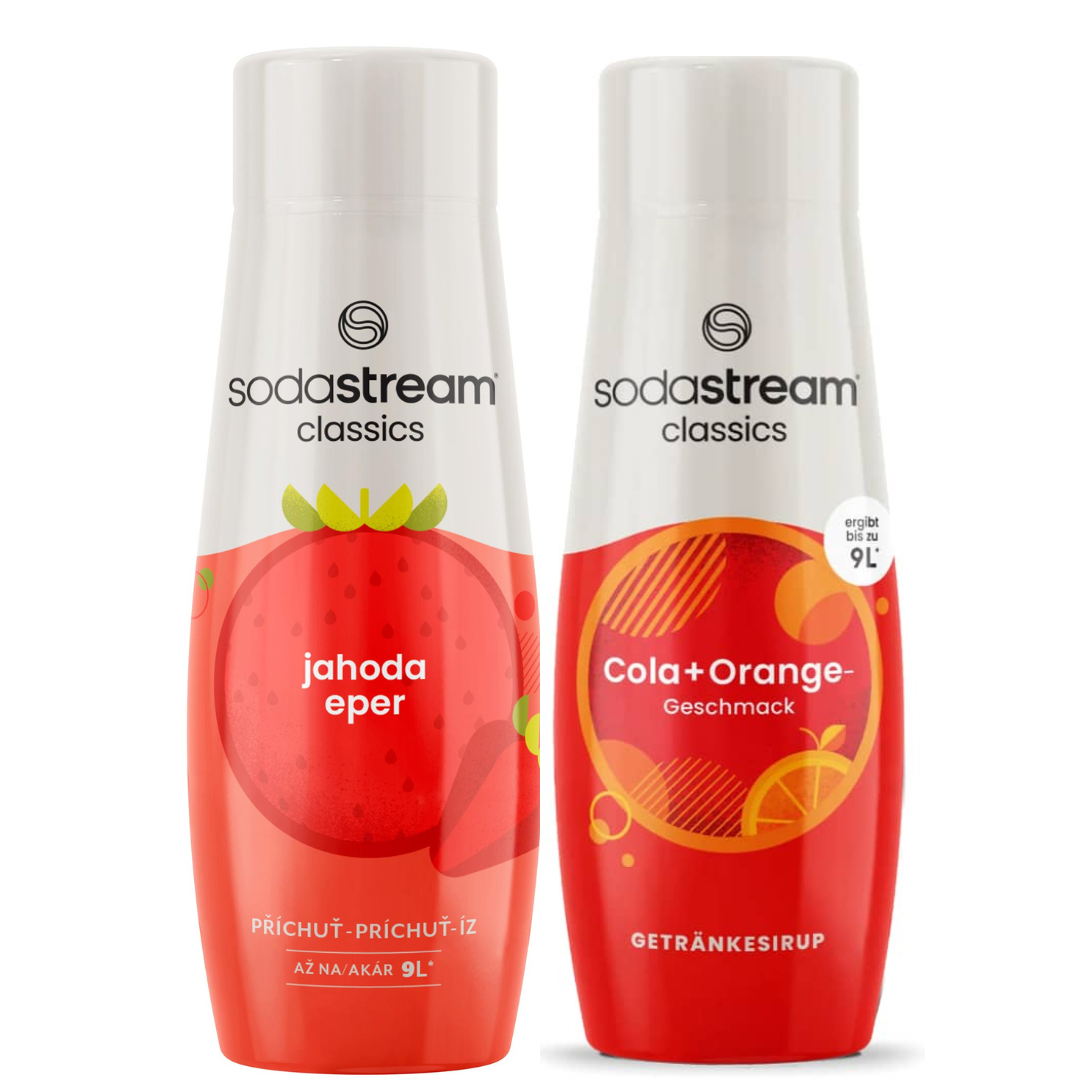 2 x SodaStream Fraise + Cola Orange sirops