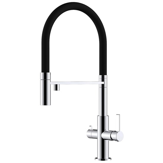 Robinet d’évier à trois voies avec douche extractible Helika Soifos 7763 (chrome)