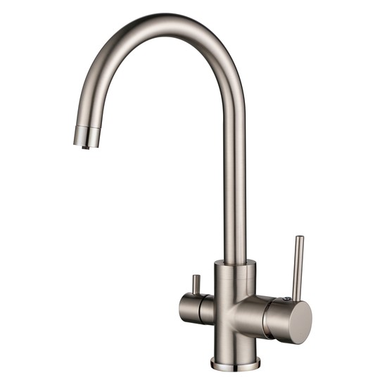 Robinet d’évier à trois voies Aquasanita Sabiaduo 2963(Acier)