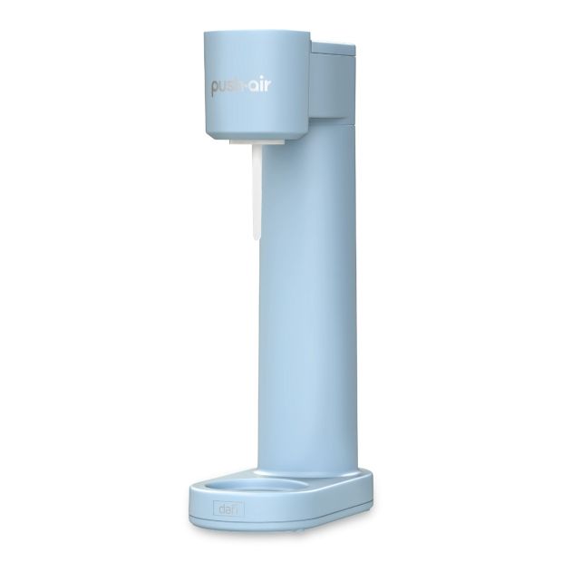 Saturateur d'eau PUSHAIR de Dafi - Azure + Cartouche de CO2 + Bouteille 0.7 L