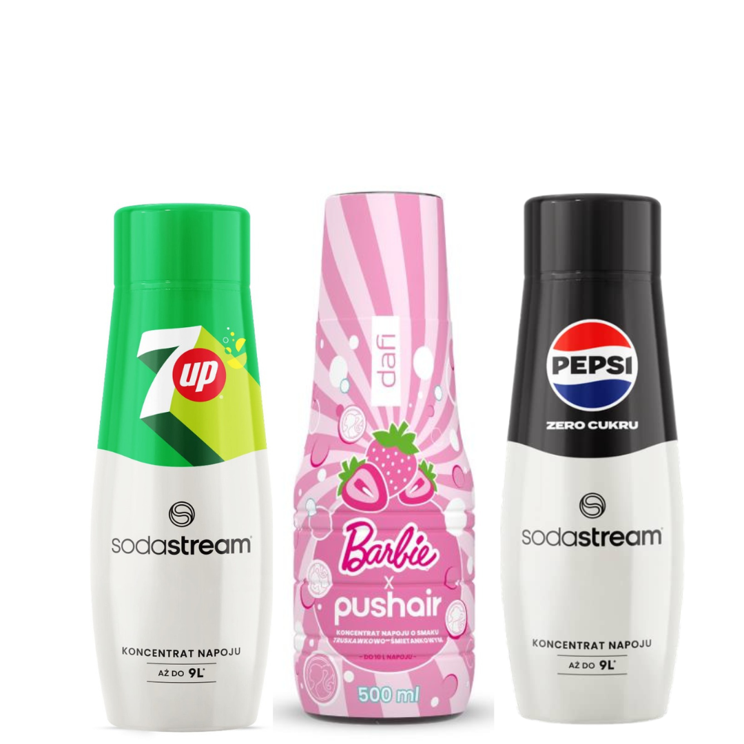 PUSHAIR BARBIE + sirops SodaStream PEPSI MAX et 7 UP