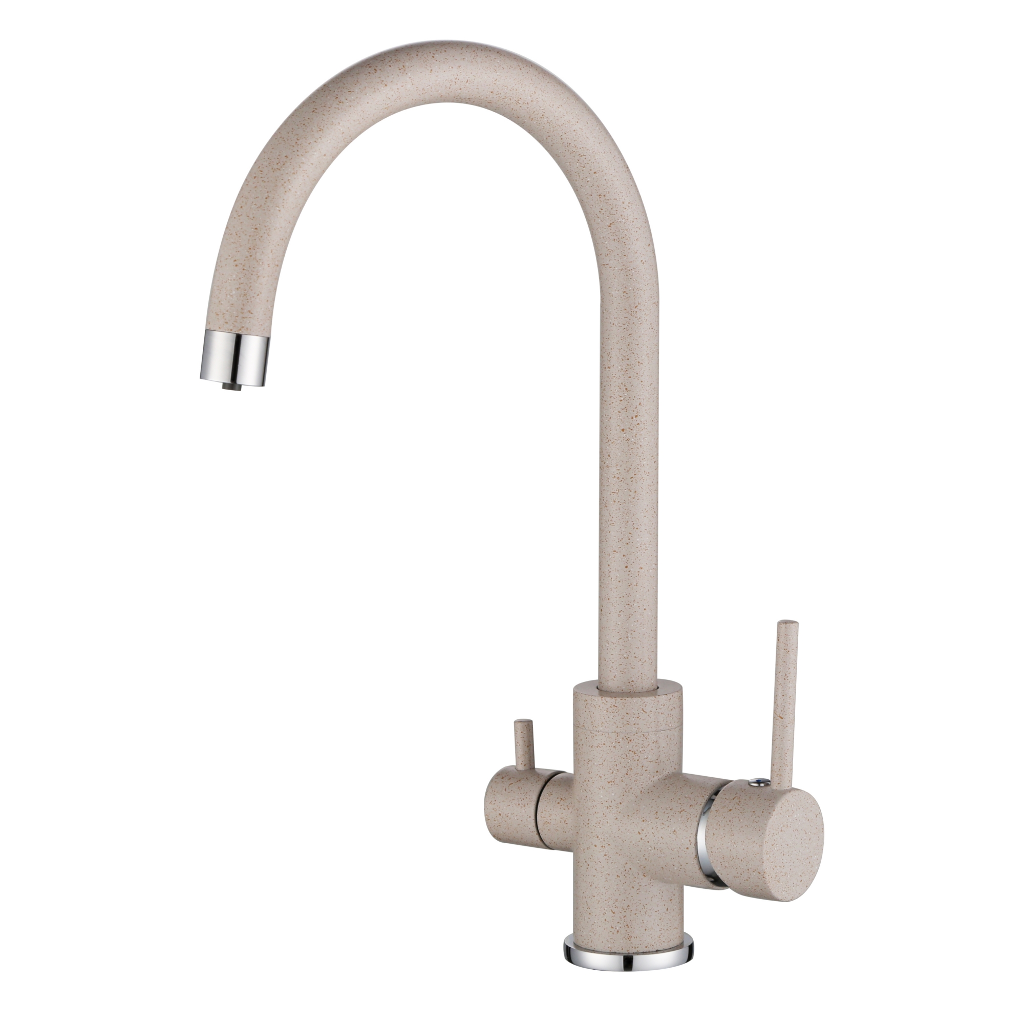 Robinet d’évier à trois voies Aquasanita Sabiaduo 2963 (beige)