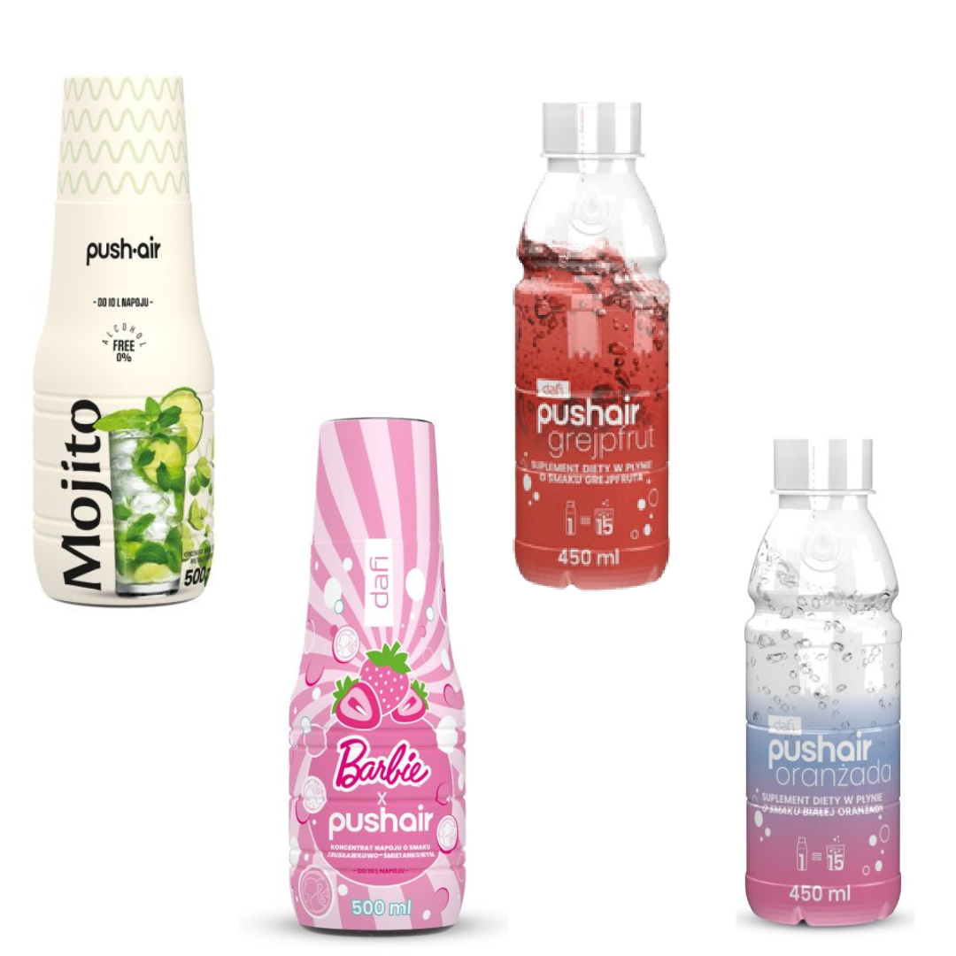 4x Dafi Mojito + Barbie + Grapefruit + White Orange syrups