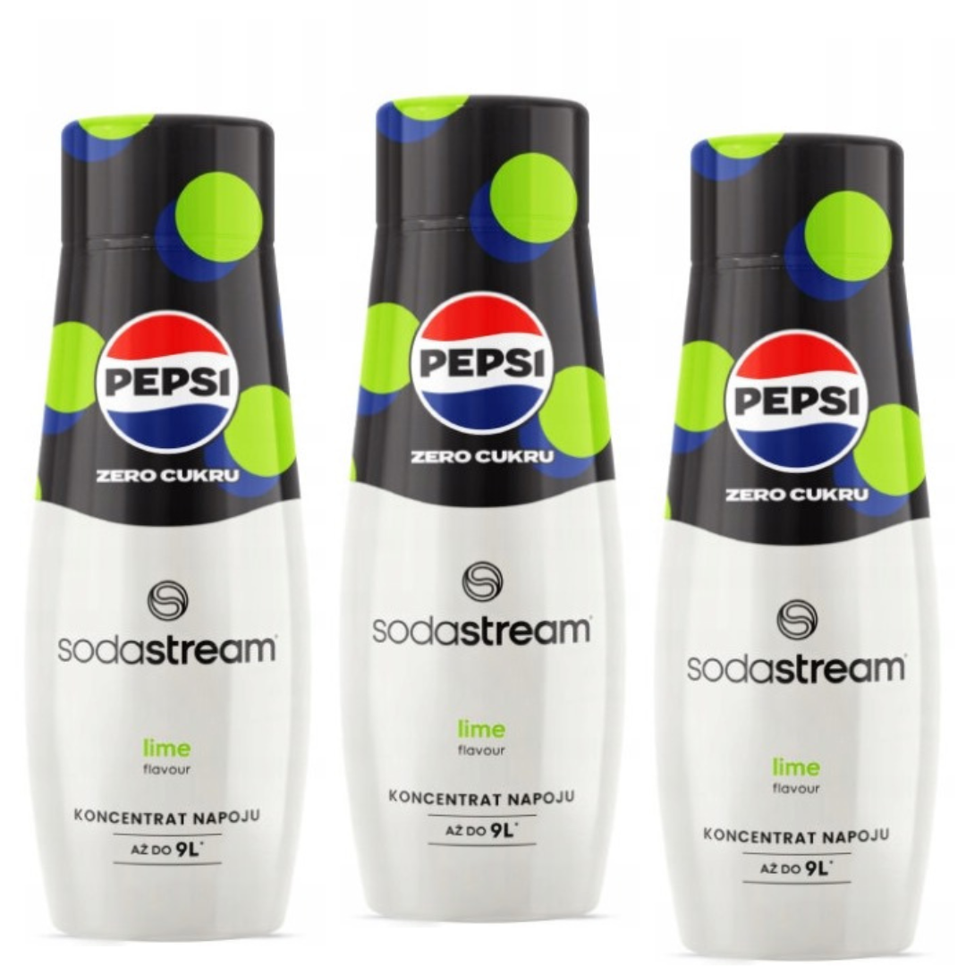 3x SodaStream Pepsi Max Lime syrups