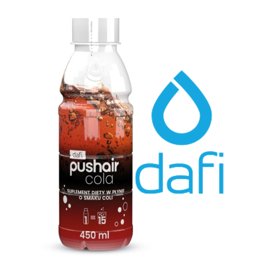 PUSHAIR Dafi Saturateur d'eau CAPPUCCINO + Cartouche de CO2 + Bouteille 0,7 L + Sirop Cola 450 ml