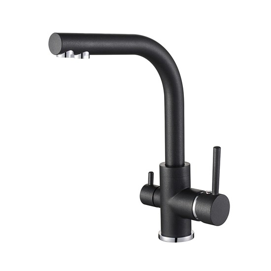 Robinet de cuisine AKVADUO 2663L-(noir métallisé)
