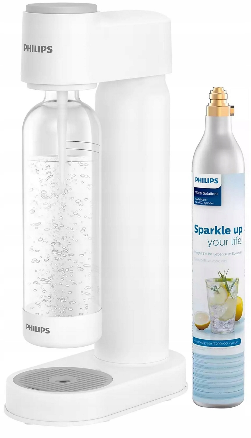 Machine à Soda Philips Lite ADD4901WH, avec Cartouche de CO2, Blanc