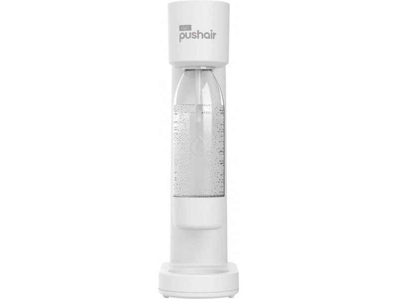Saturateur d'eau Dafi PUSHAIR blanc avec siphon + cartouche de CO2 + bouteille de 0,7 L.