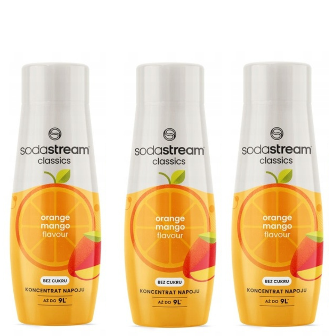 3x sirupy SodaStream Pomeranč Mango