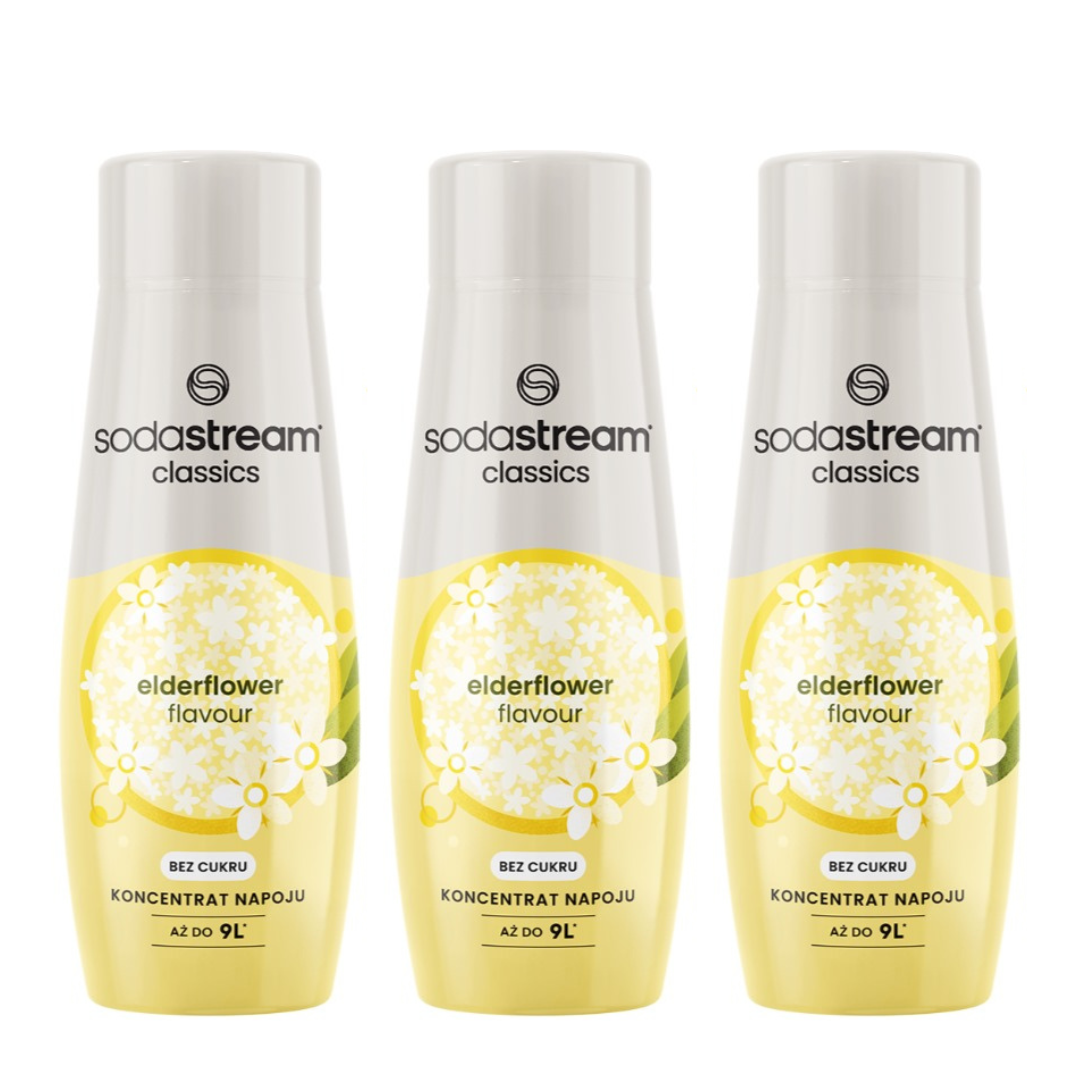 3× SodaStream  FLEUR DE SUREAU ZERO  440 ml