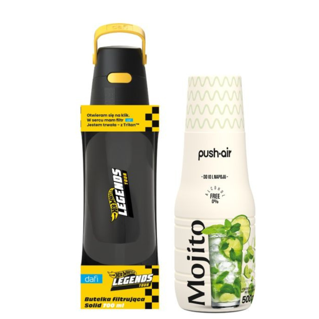 Bouteille filtrante Dafi SOLID HOT WHEELS 0,7 l + sirop MOJITO