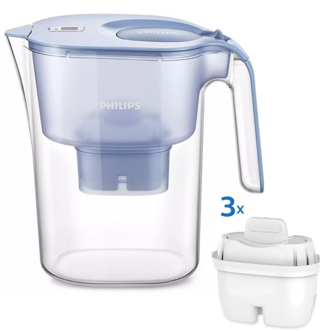 Machine à soda Terra Blanche + 3 x Sirops + Carafe filtrante Philips 2,6 L avec minuterie