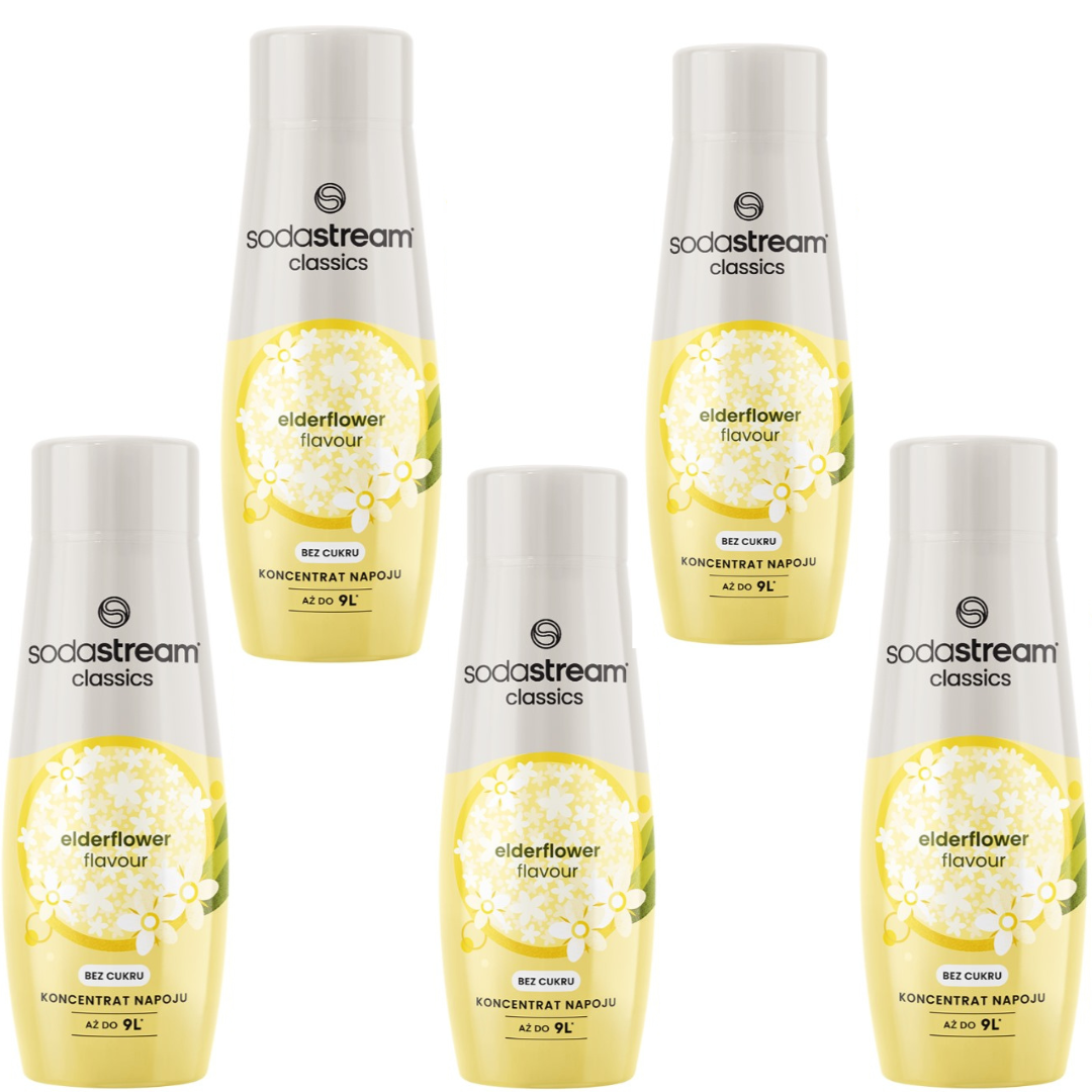 5x SodaStream Sirop Fleur de Sureau ZERO