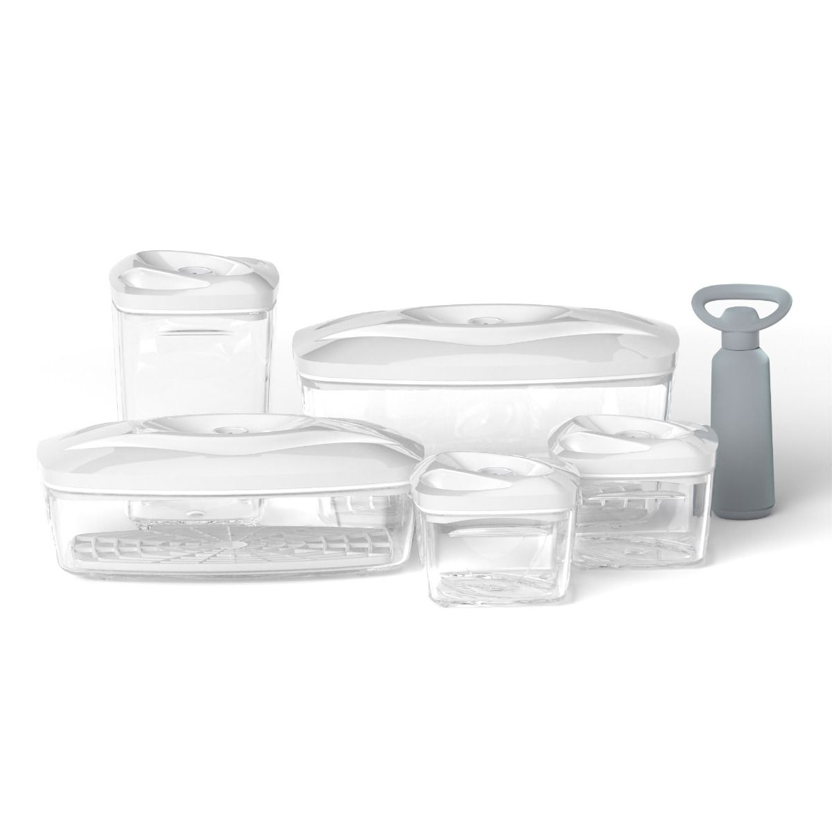 Ensemble de 5 contenants sous vide blancs SeeYoo