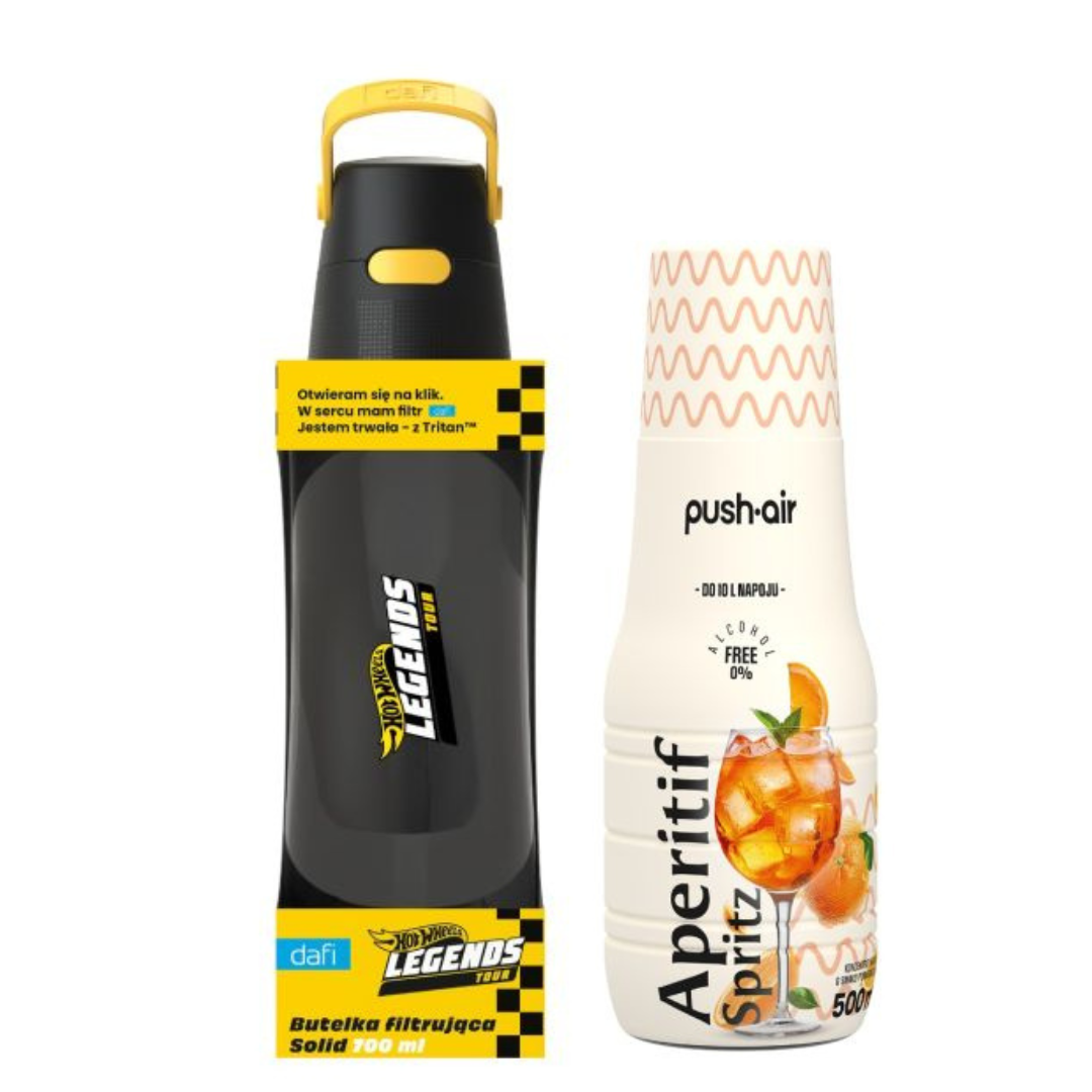 Bouteille filtrante Dafi SOLID HOT WHEELS 0,7 l + sirop APÉRITIF SPRITZ