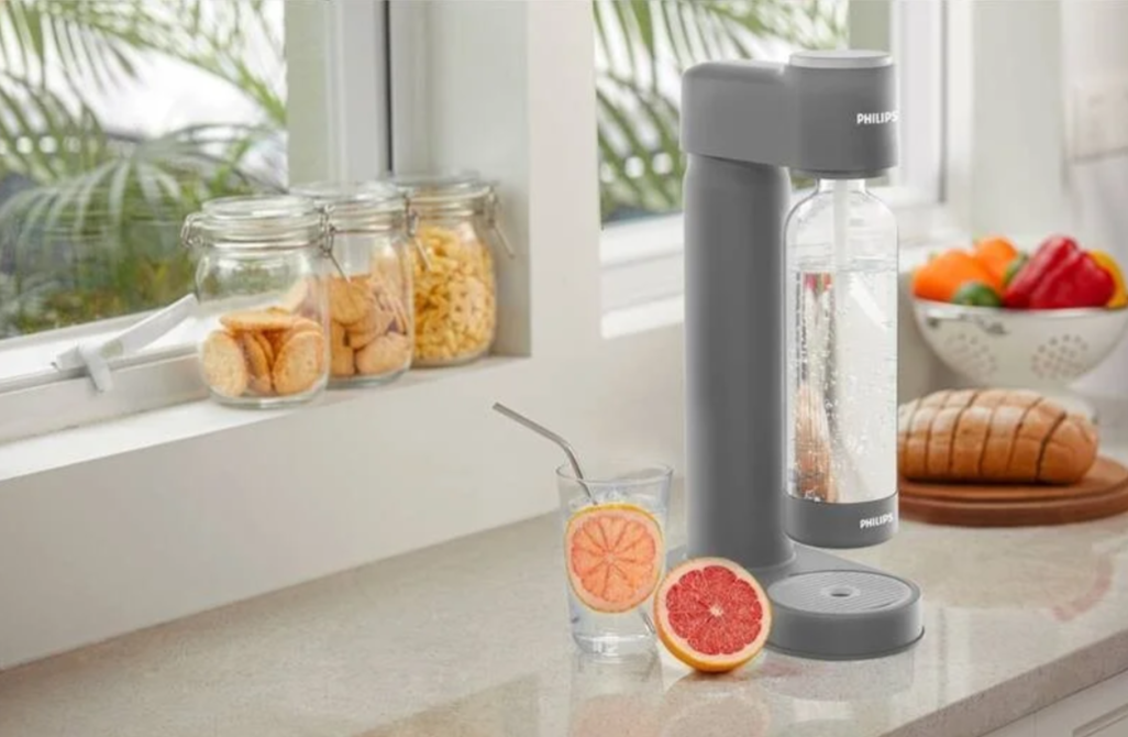 Philips výrobník sody (sodovkovač), s CO2 bombičkou, šedý (ADD4901GR Lite)