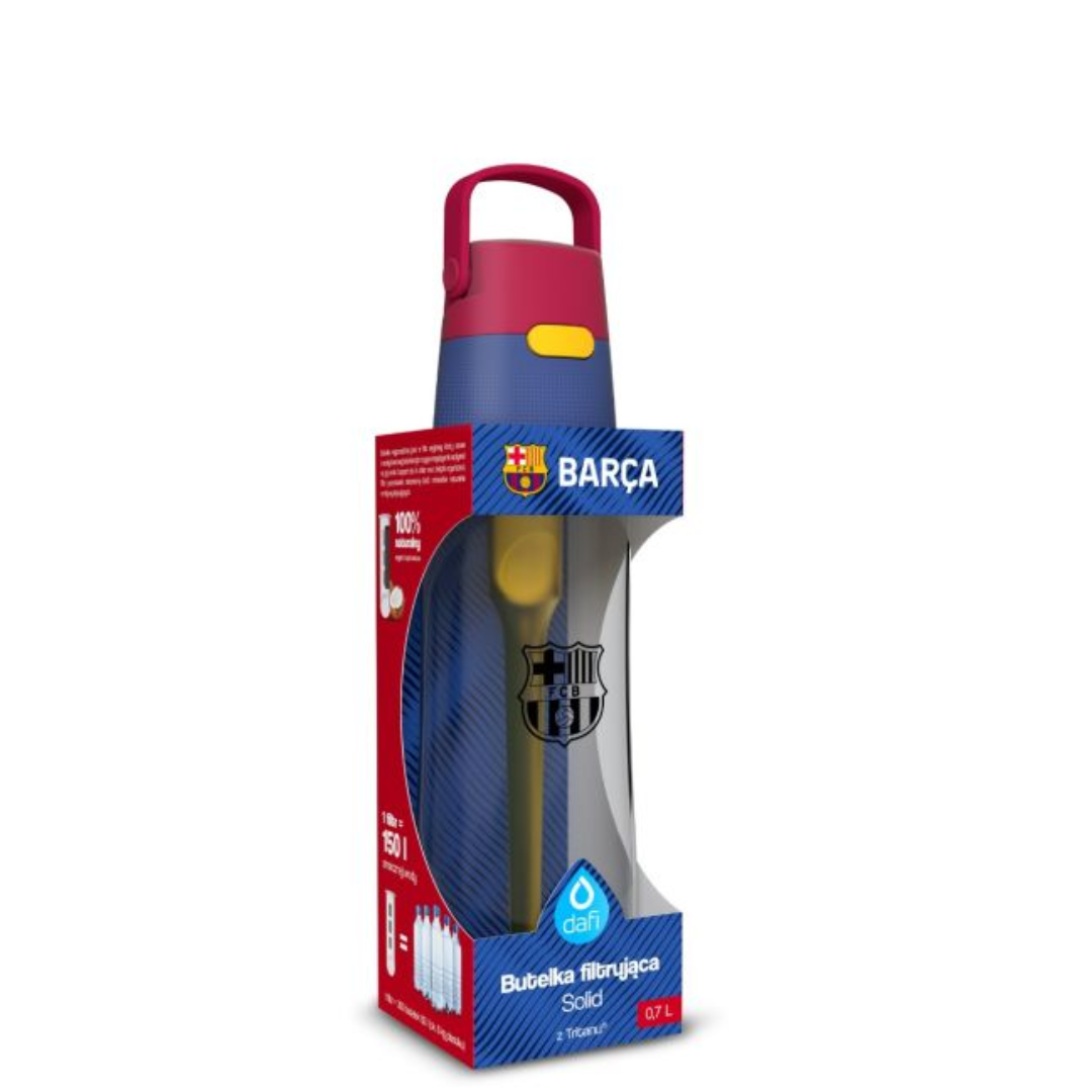 Bouteille filtrante Dafi SOLID 0,7 FC Barcelone + sirop MOJITO