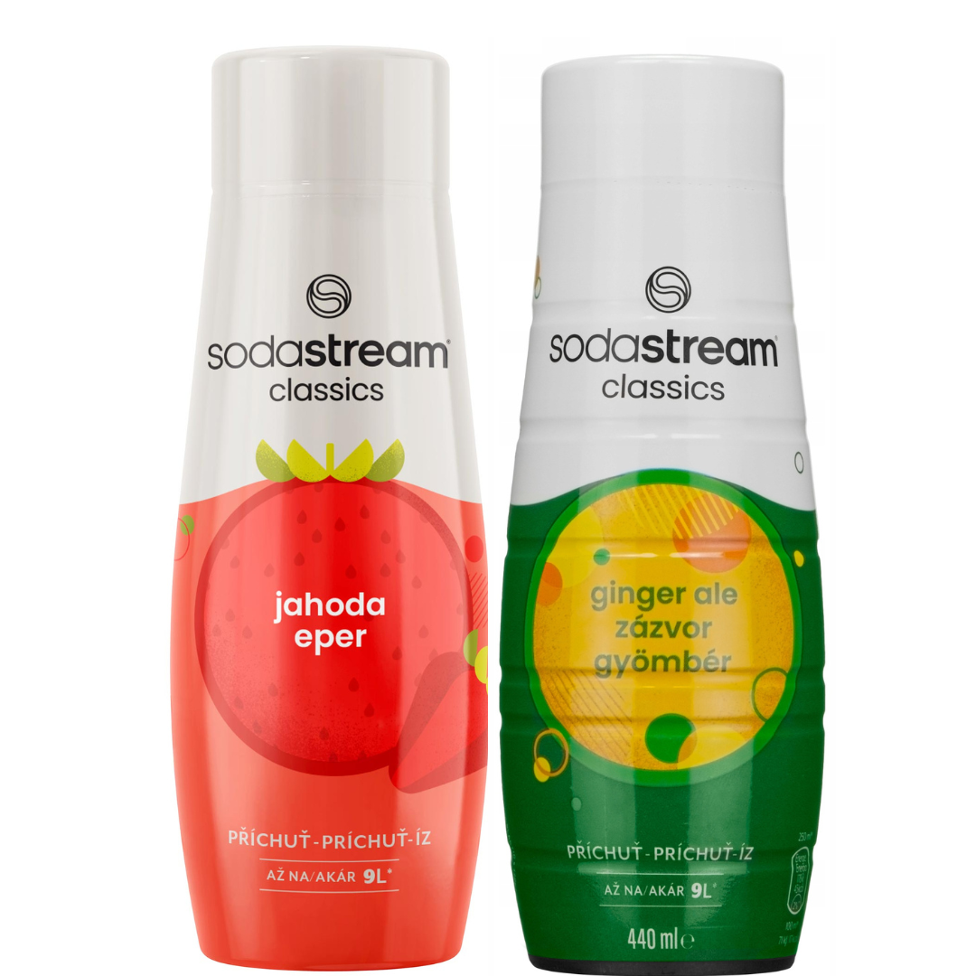 2 x SodaStream Fraise + Ginger Ale sirops