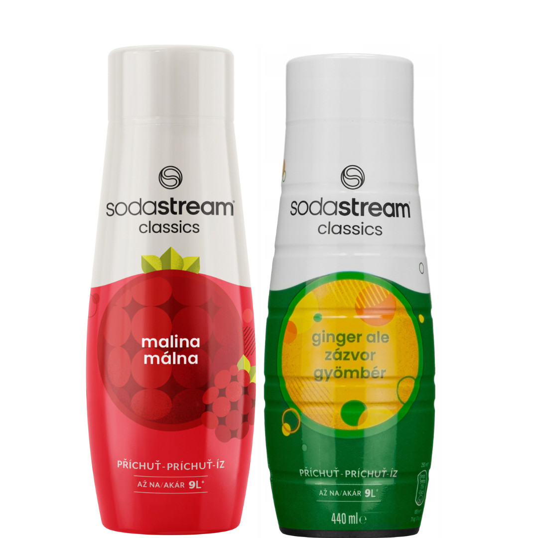 2 x SodaStream Raspberry + Ginger Ale syrups