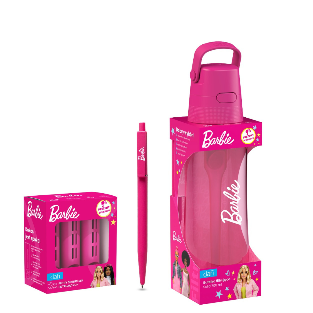 Bouteille Filtrante Dafi SOLID 0.7 Barbie Rose avec 4 Filtres