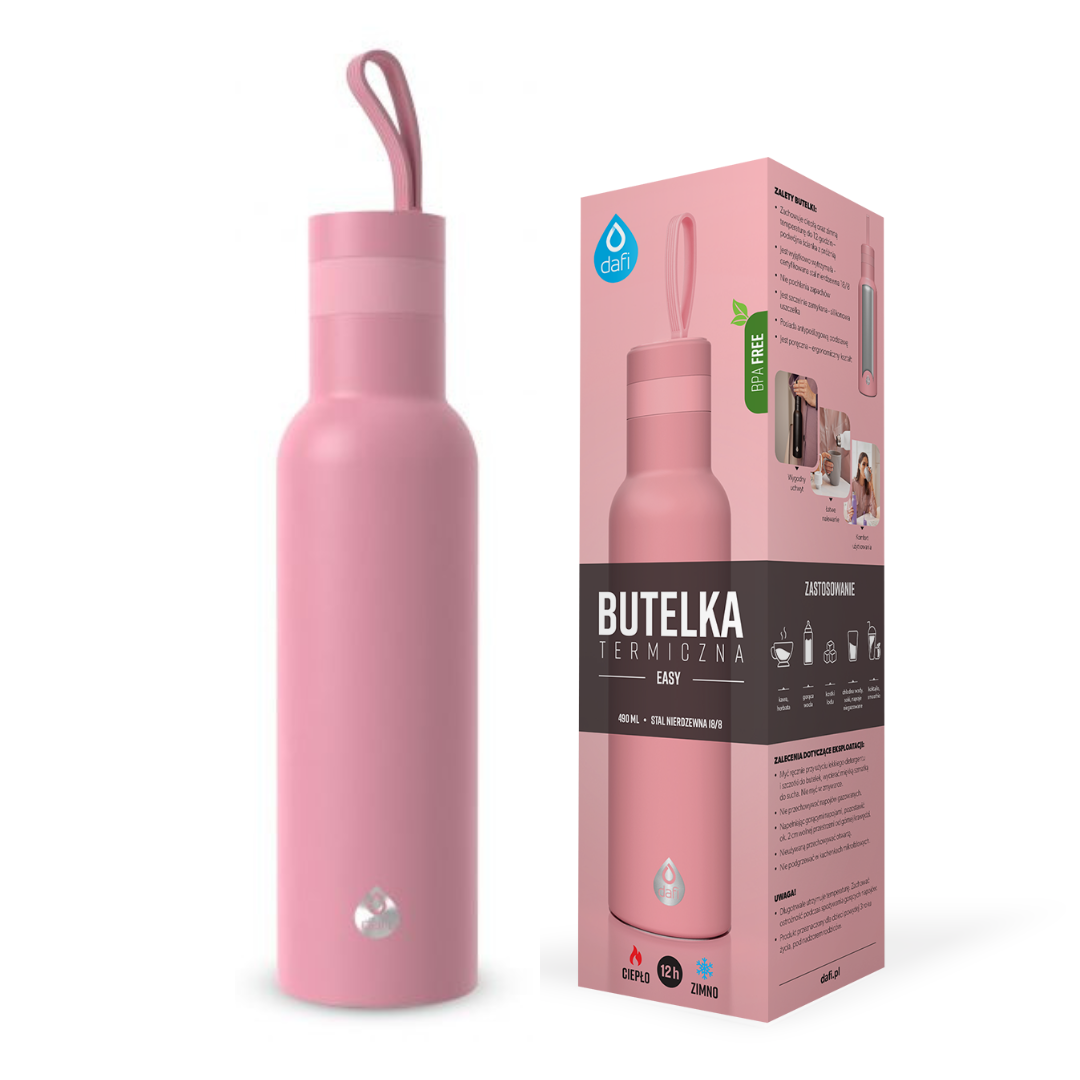 Bouteille Thermo Dafi EASY en acier inoxydable 490 ml Rose