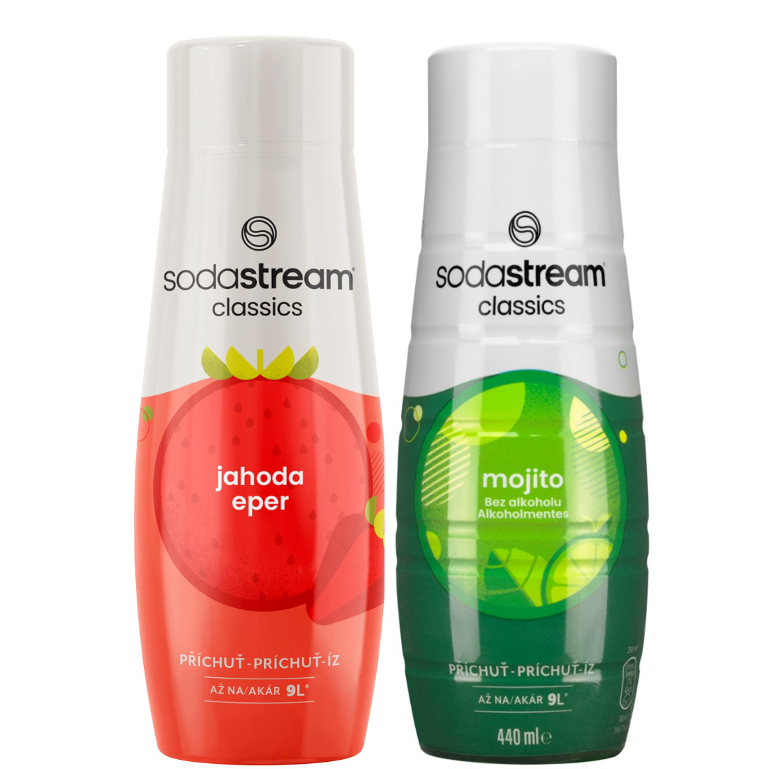 2 x SodaStream Fraise + Mojito sirops