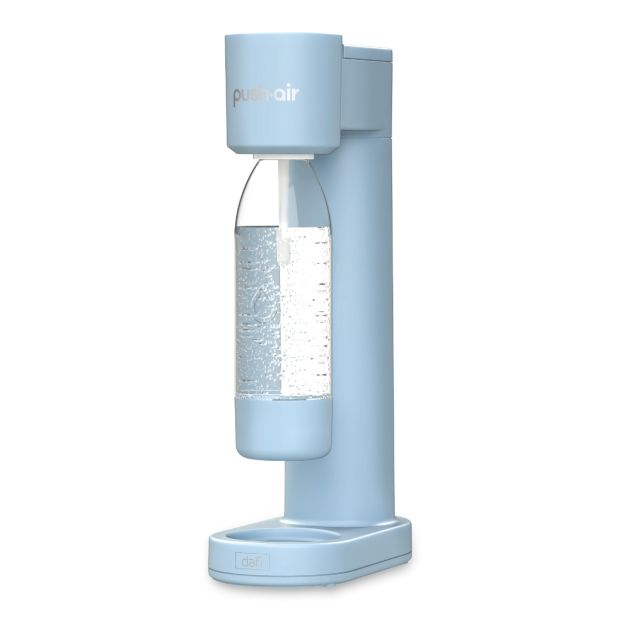 Saturateur d'eau PUSHAIR de Dafi - Azure + Cartouche de CO2 + Bouteille 0.7 L
