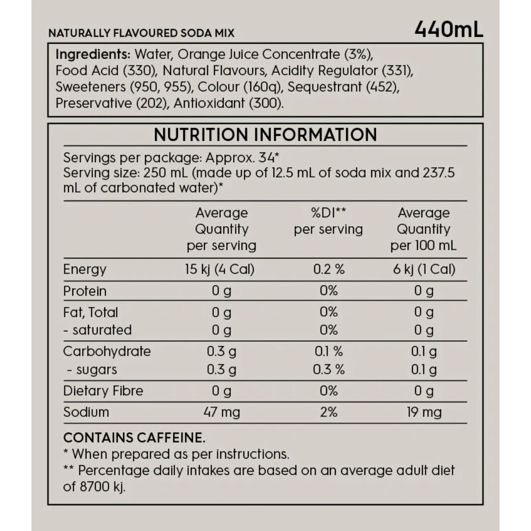 Sirop SodaStream ORANGE MANGUE 440 ml