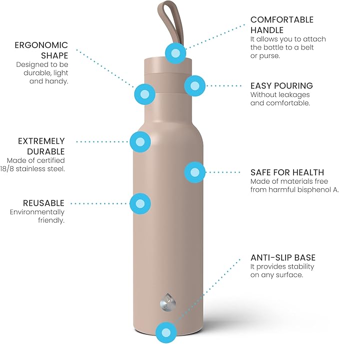 Bouteille Thermos Dafi EASY en Acier Inoxydable 490 ml Latte