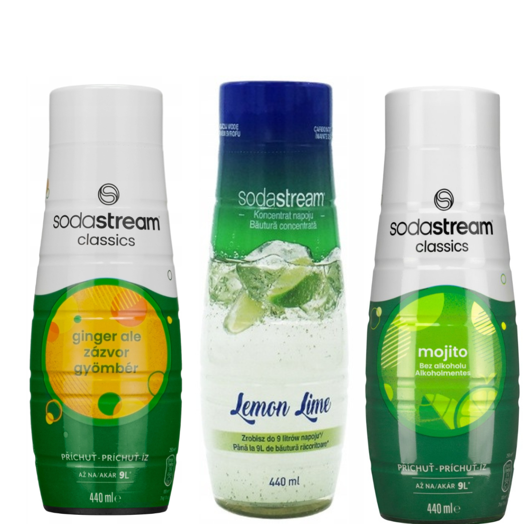 3 x MOJITO + GINGER ALE + CITRON LIMETKA sirupy