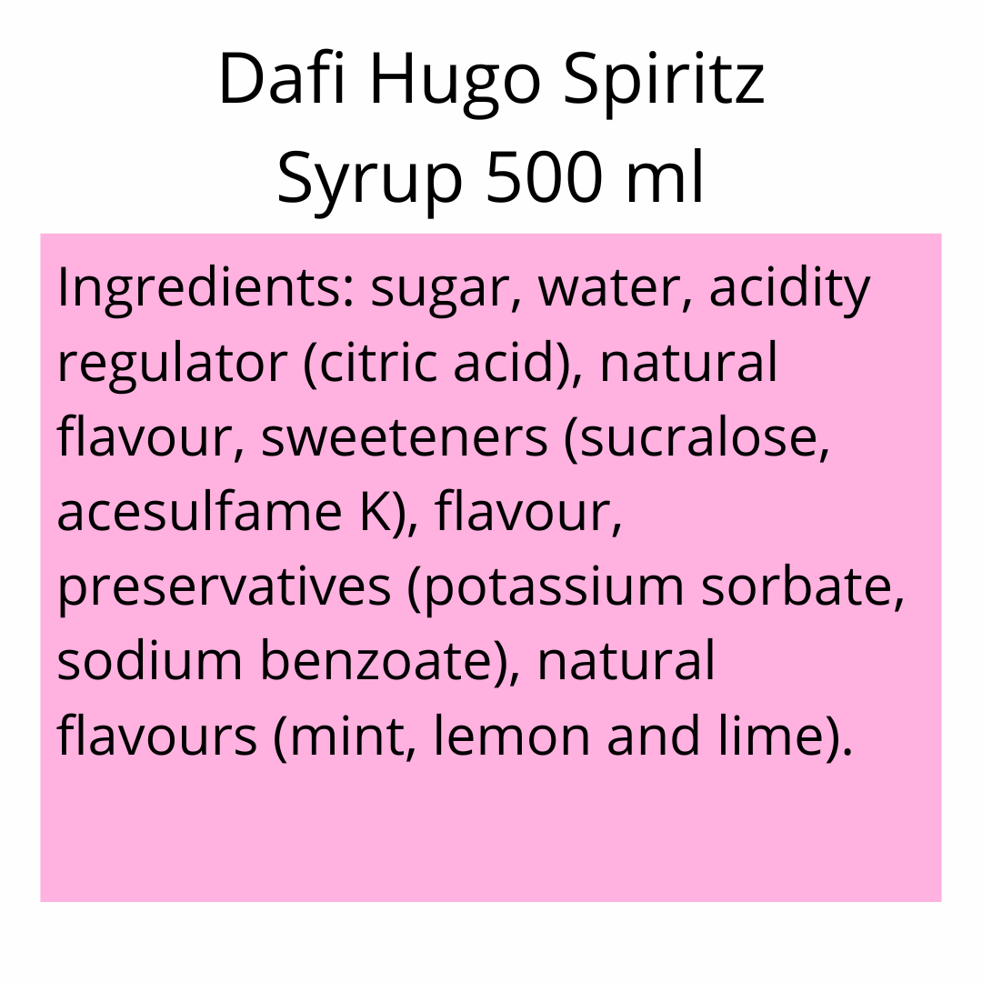 Dafi APperitif Spiritz + Dafi Hugo Spiritz sirops