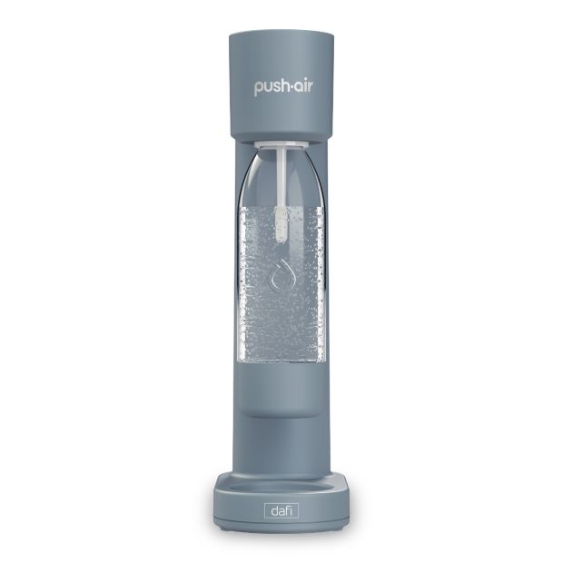 Saturateur d'eau PUSHAIR Dafi en acier + cartouche de CO2 + bouteille de 0,7 L