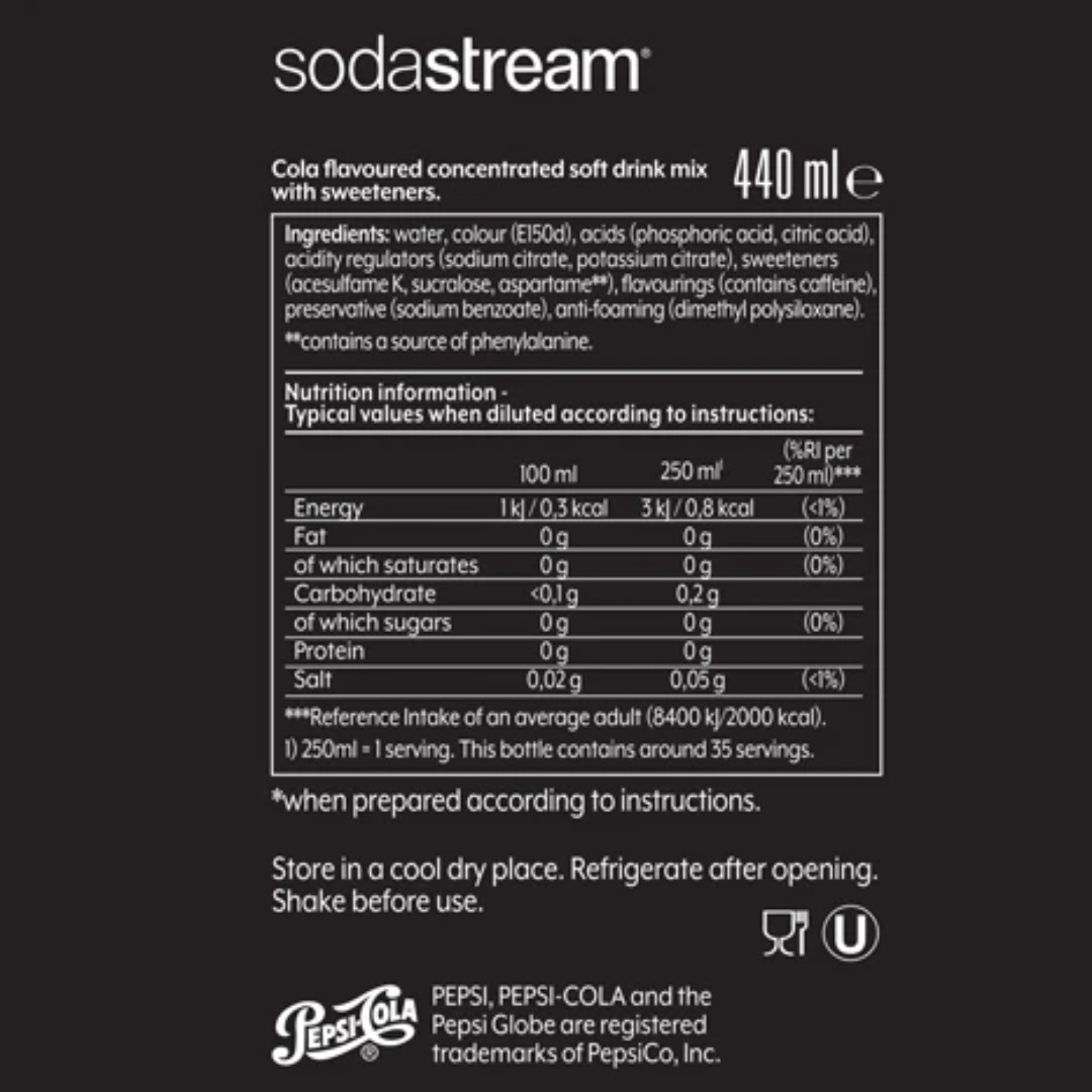 5× SodaStream Pepsi MAX Syrups