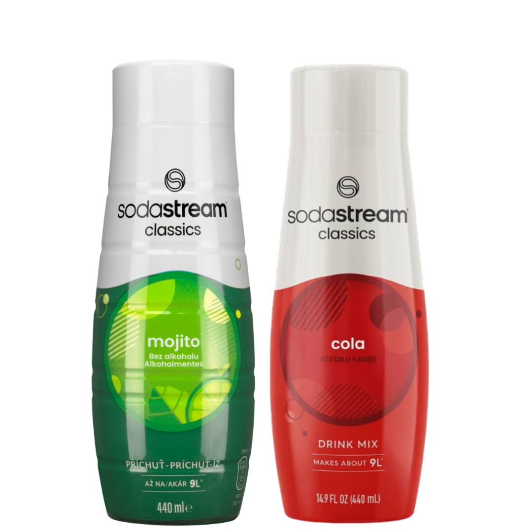 2 x SodaStream MOJITO + COLA sirupy