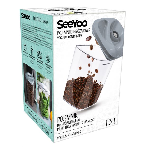 Conteneur Alimentaire Sous Vide SeeYoo 1,3L Noir