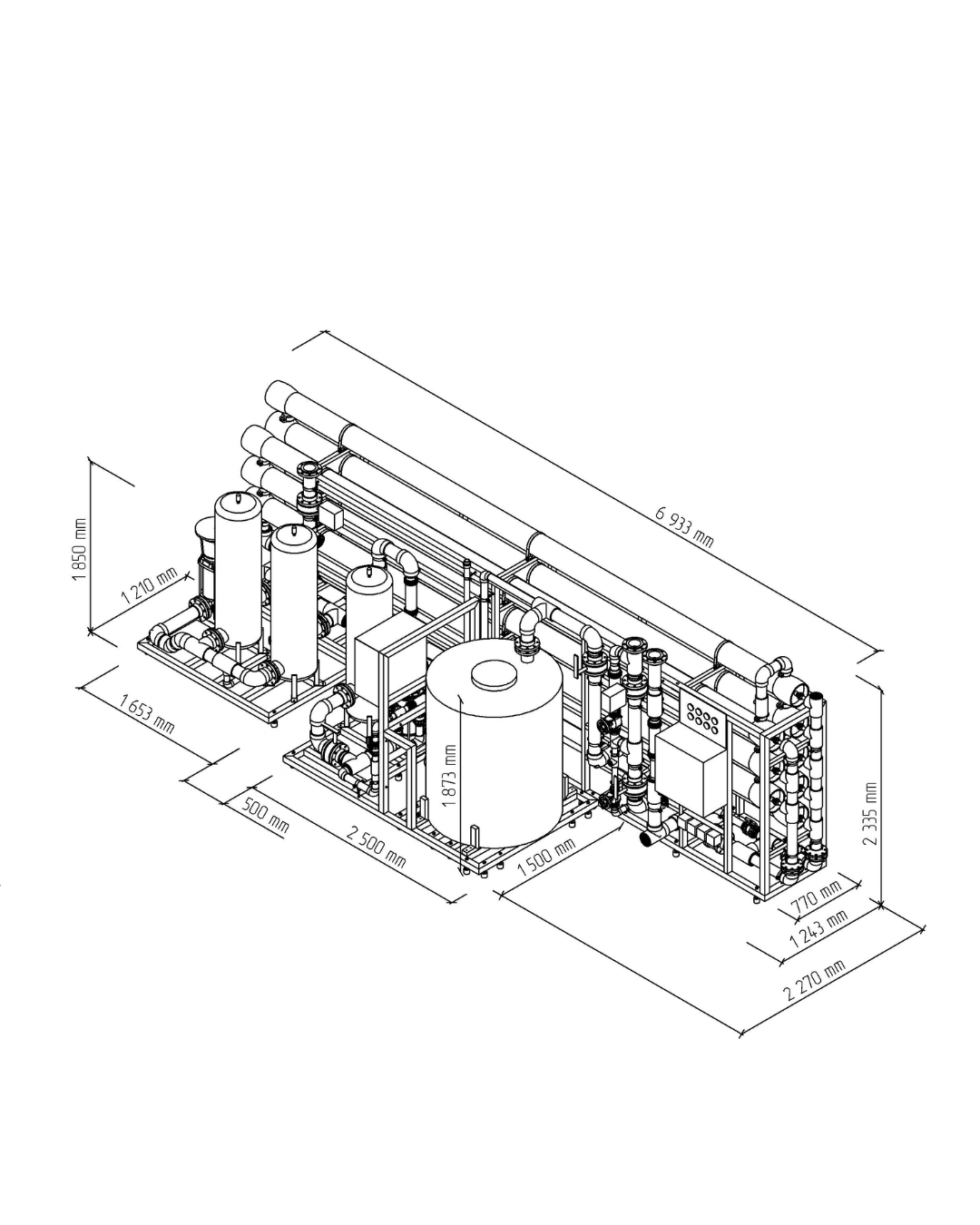 Système d’osmose inverse professionnel MO48 8"
