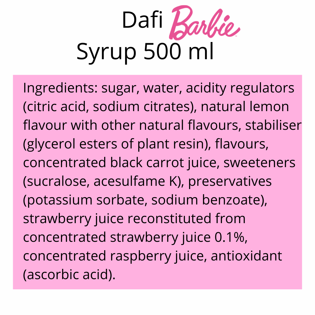 PUSHAIR BARBIE + SodaStream PEPSI and 7 UP Syrups