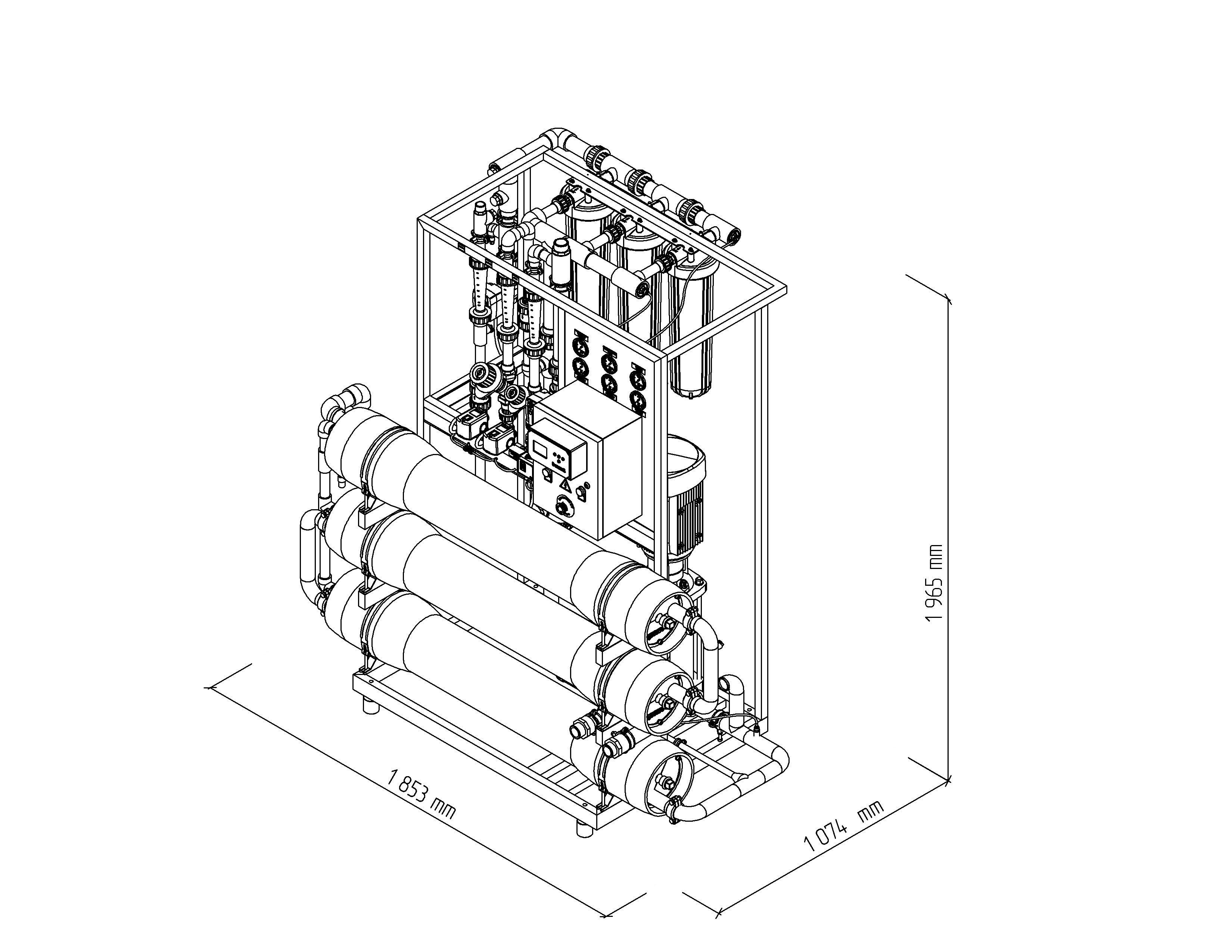 Système d’osmose inverse professionnel MO3 8"