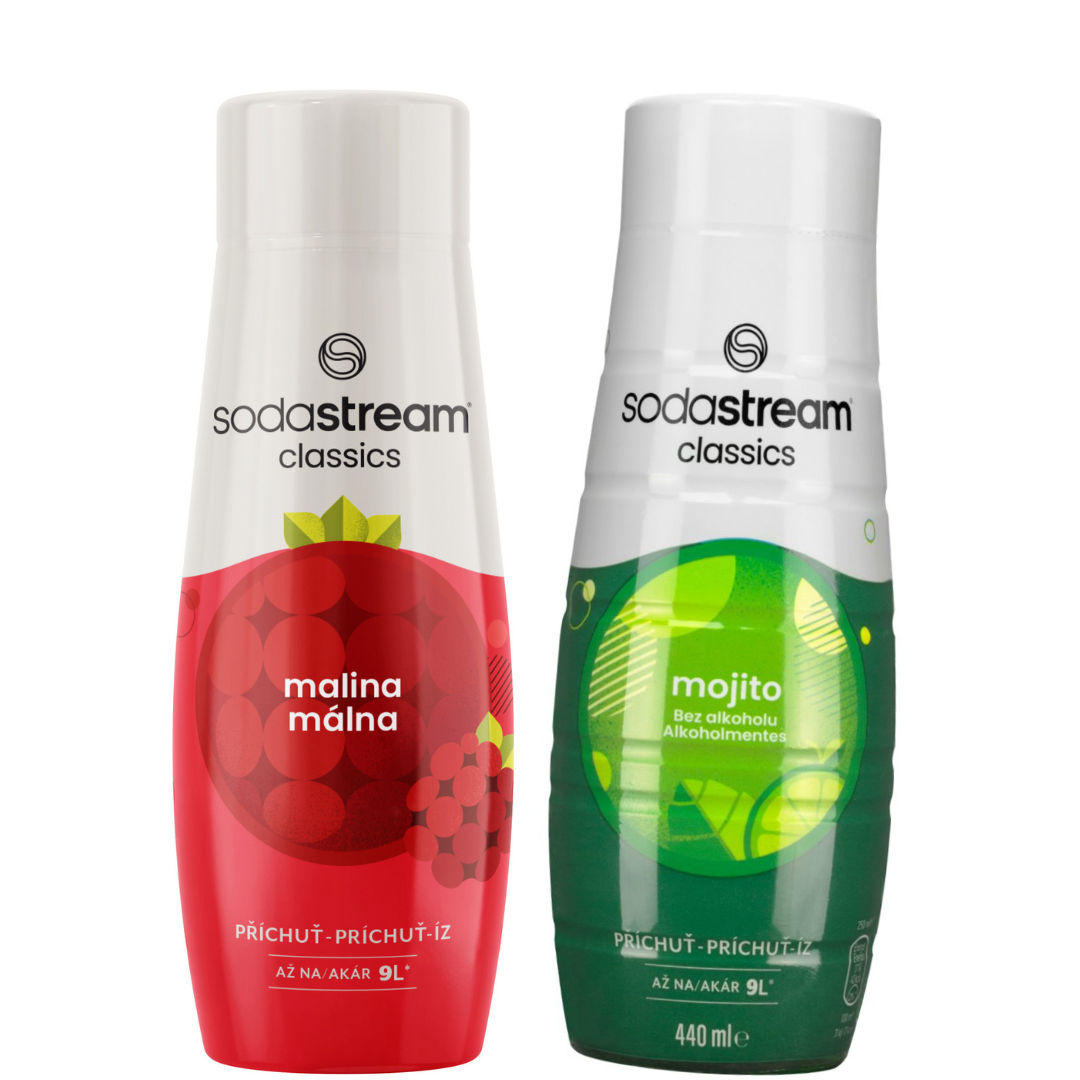 2 x SodaStream Mojito + Raspberry syrups