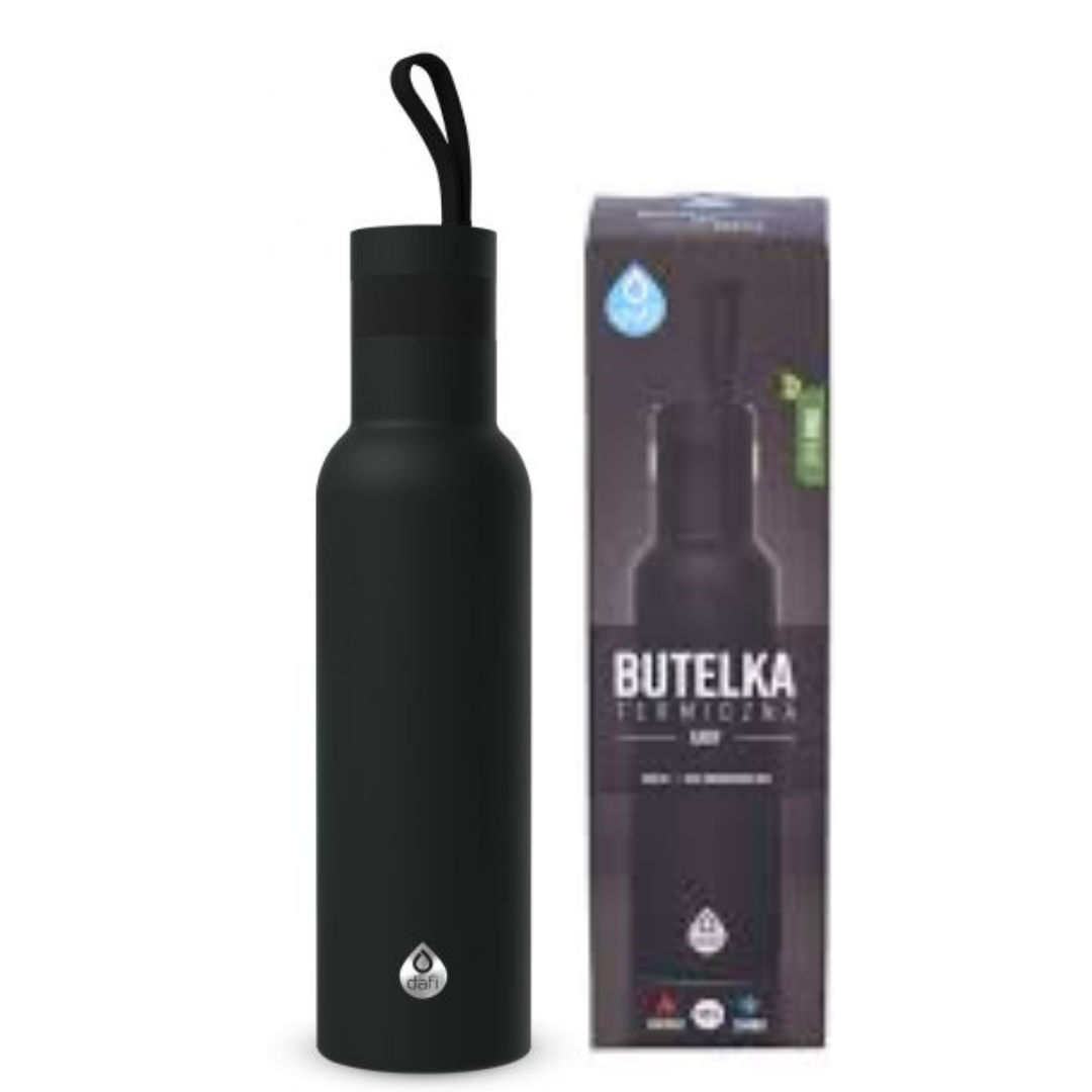 Bouteille Thermo Dafi EASY en acier inoxydable 490 ml Noir