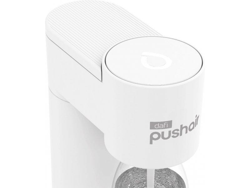 Saturateur d'eau Dafi PUSHAIR blanc avec siphon + cartouche de CO2 + bouteille de 0,7 L.