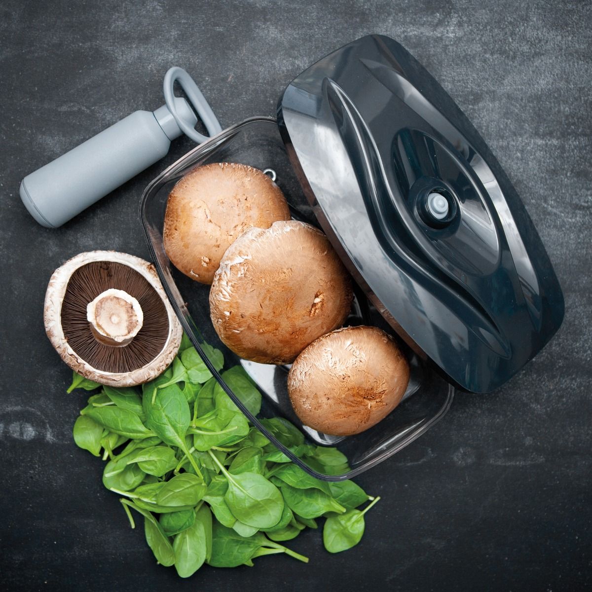 Ensemble de 5 contenants alimentaires sous vide SeeYoo noirs