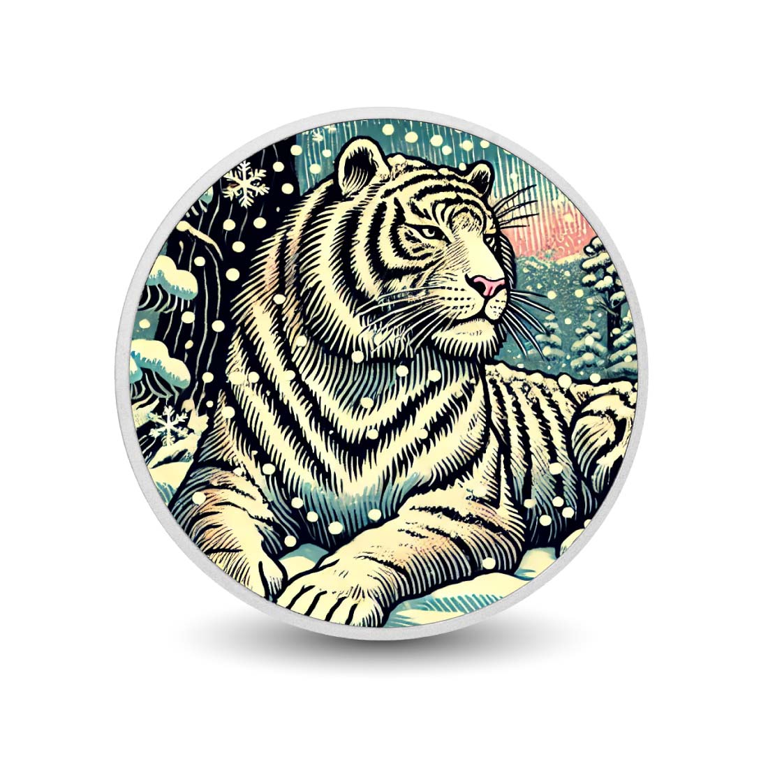 Image of  Königstiger in einer verschneiten Wunderwelt coin