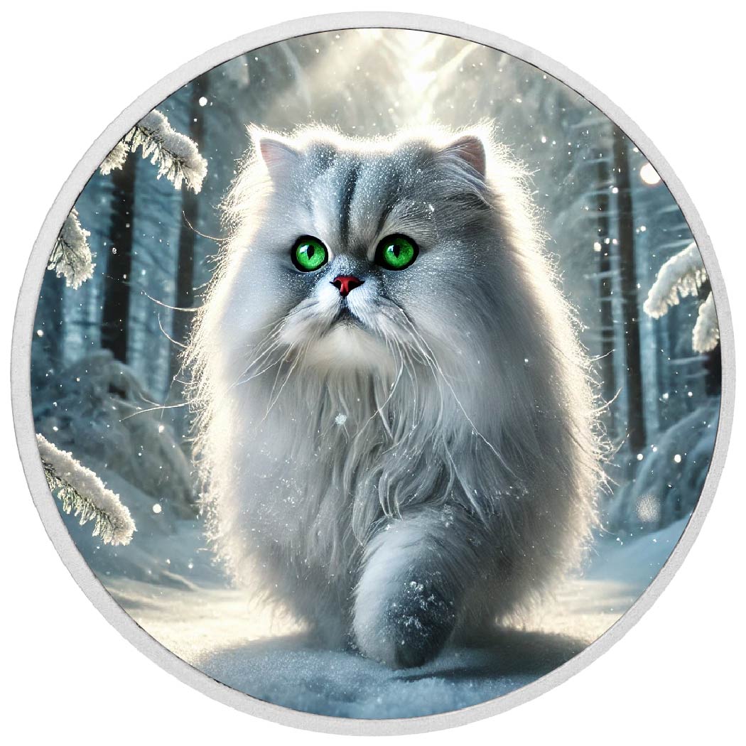 Image of  2026 Australia 1oz 9999 Silver BU Regal Prowl Majesty in the Snow Colourized coin