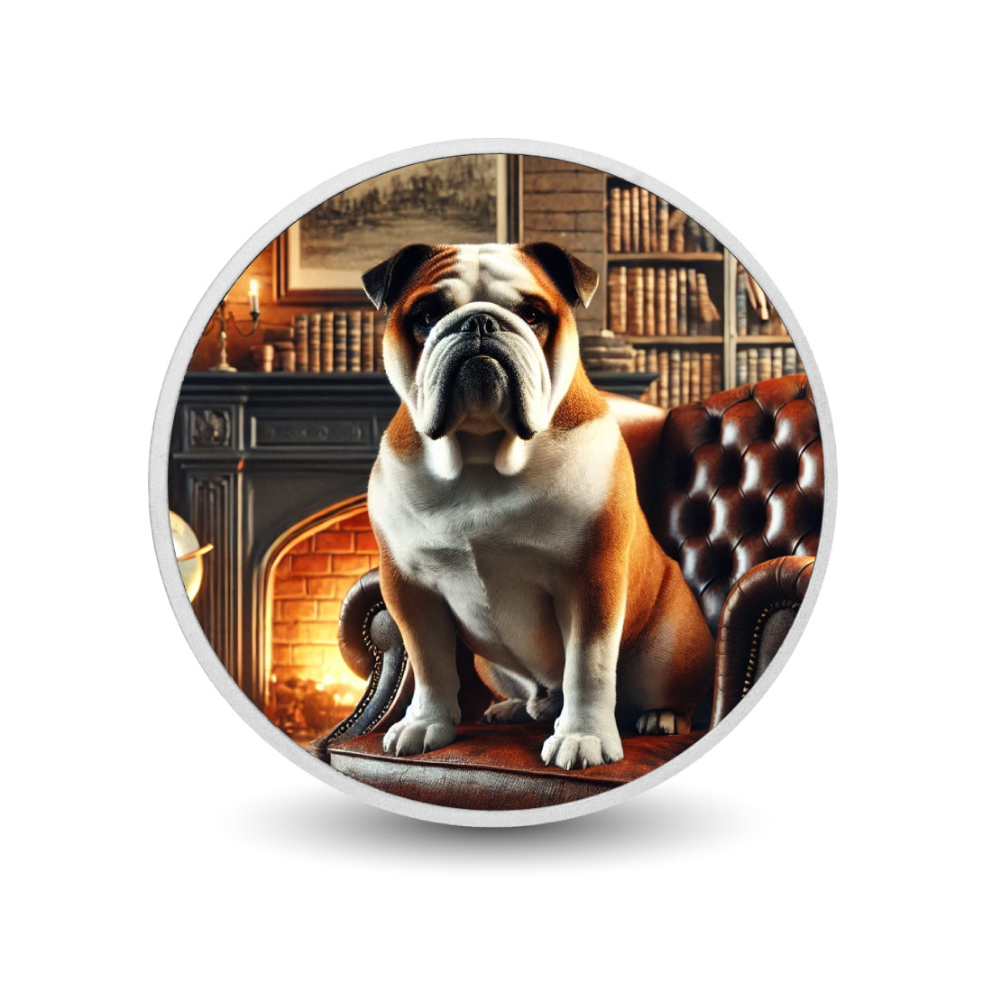 Image of  Fireside Majesty: The Bulldog's Realm 1oz Coin coin