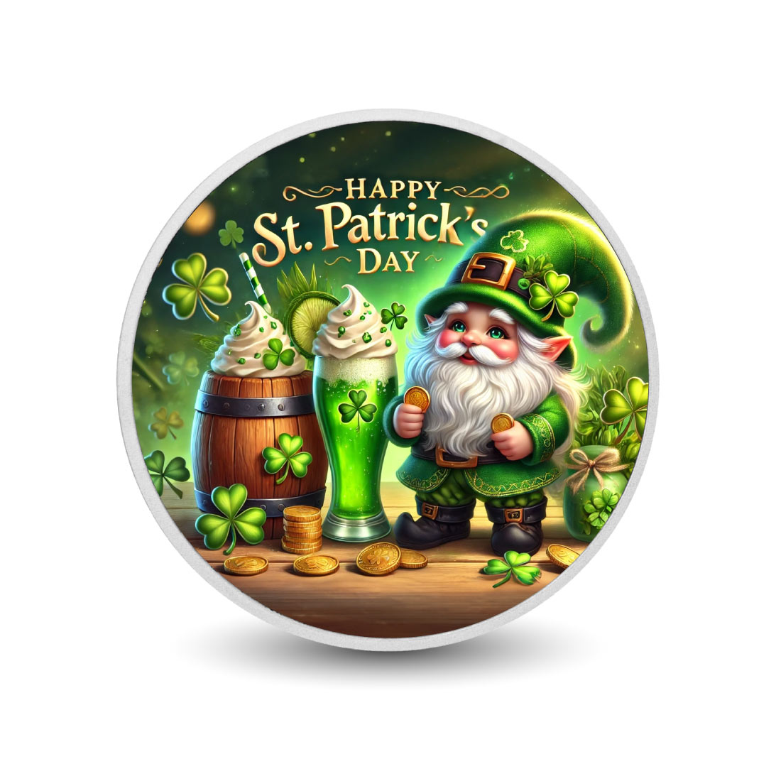 Image of  Fröhliche Leprechaun's St. Patrick's Day Fest 1oz Farbmünze coin