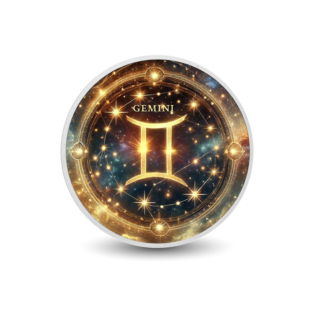 Image of  Tierkreiszeichen Kreis - Zwillinge 1oz Silber Farbmünze coin