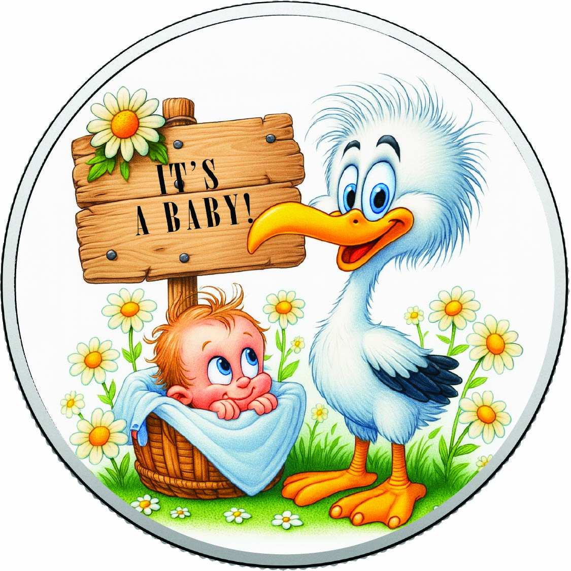 Image of  Baby Joy Special Delivery 1oz Silver Coloured Coin coin