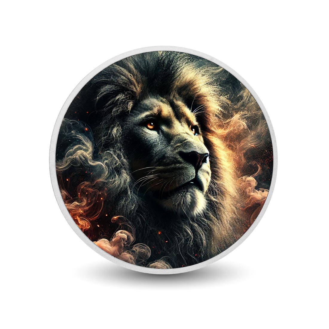 Image of  Königlicher Löwe im Glutwirbel 1oz Silberfarben coin