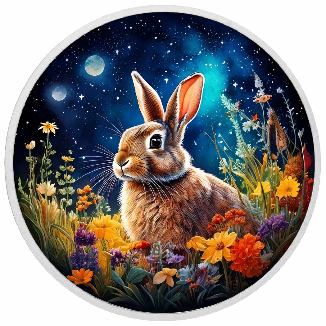 Image of  Cosmic Garden: The Twilight Bunny 1 oz, farbig, BU coin